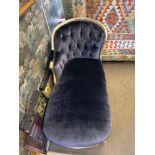 Chaise Lounge Sofa 160cm Upholstered In Royal Blue Velvet With Tufted Deep Chesterfield Buttoning On