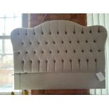 Headboard, Upholstered In The Finest Lindow Linen Fabric By Clarke & Clarke. This Masterfully