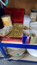 11 x Packets/ Boxes Of Various Sized Brass Studs Plus 1 x Tray Of Brass Studs