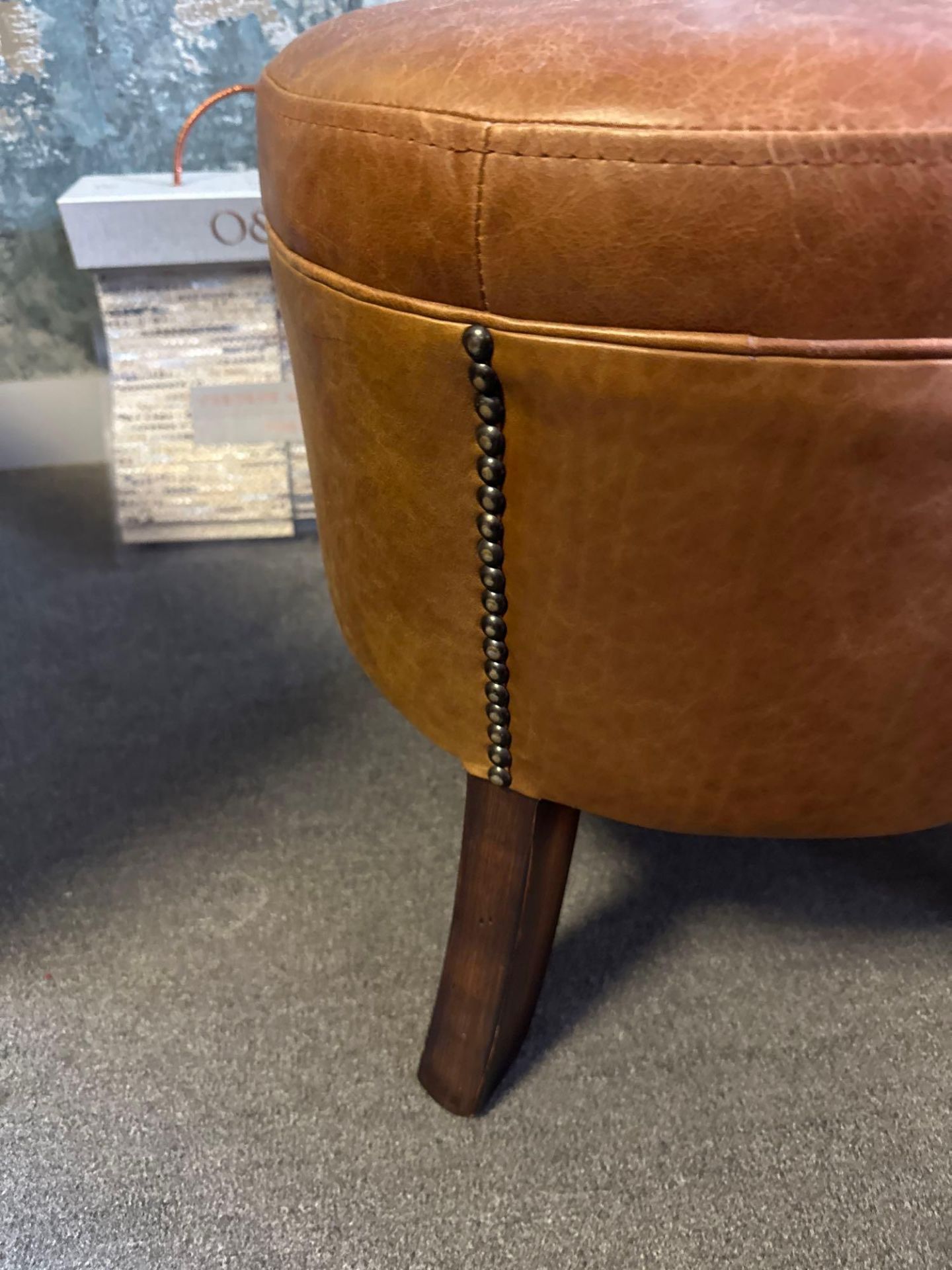 Barrington Leather Footstool: A Touch Of Timeless Elegance Elevate Your Living Space With The - Image 3 of 3