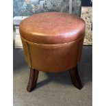 Barrington Leather Footstool: A Touch Of Timeless Elegance Elevate Your Living Space With The