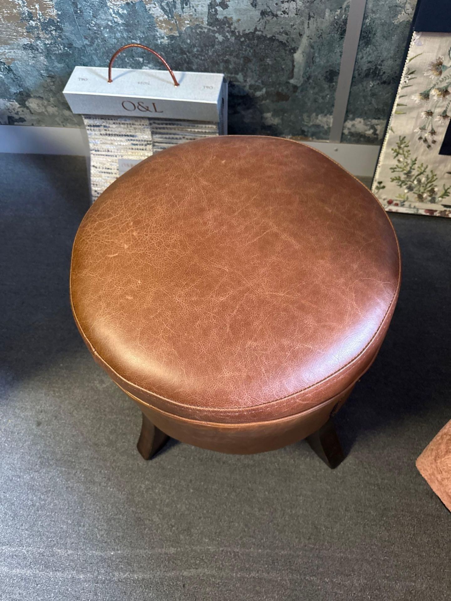 Barrington Leather Footstool: A Touch Of Timeless Elegance Elevate Your Living Space With The - Image 2 of 3