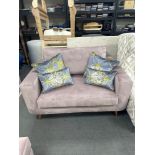 Barbican Love Seat Sofa, Copper Leg A Masterpiece Of Design And Comfort, Carefully Crafted In The
