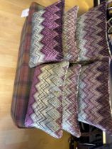 6 x Scatter Cushions In Missoni Wild Berry Style Fabric 4 x 42 x 25cm And 2 x 40 x 38cm