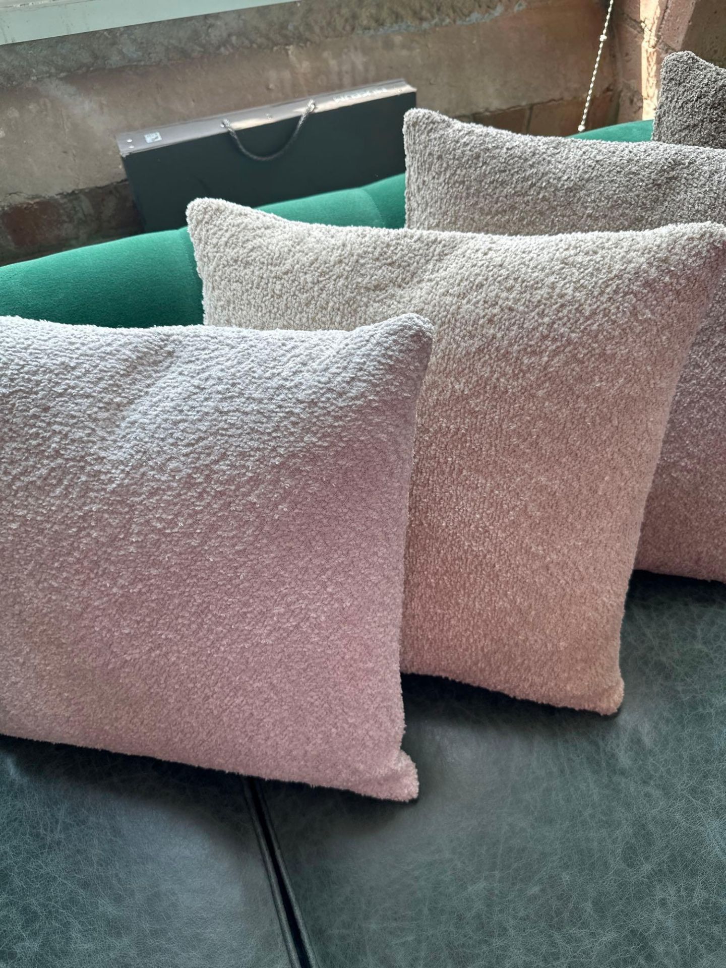 4 x Scatter Cushions Boucle Fabric As Photographed 40 x 45cm - Image 2 of 3