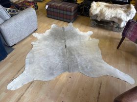 Hanlin South American Cow Hide Natural Large Rug With Very Subtle Black, White & Grey Markings
