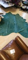 Cow Cow Hide Rug This Exquisite Cow Cow Hide Measures 160 X 180cm. The Captivating Green Colouring