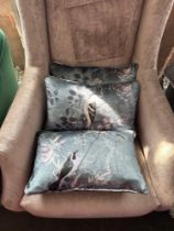 A Set O F3 x Luxury Scatter Cushions Printed Fabric 42 x 25cm