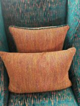 2 x Scatter Cushions In Prestige Fabric Fire â€“ A Tweed Style Fabric In Multi Tonal Shades 1 x 54 x