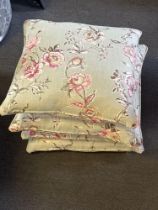 4 x Scatter Cushions In Clarke And Clarke Clarisse Sage Collection Is An Elegant Range Of Pure Linen