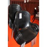 BLACK STACK CHAIRS ( QTY. 10 )