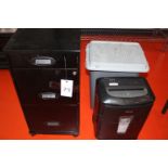 PAPER SHREDDER & FILE CABINET