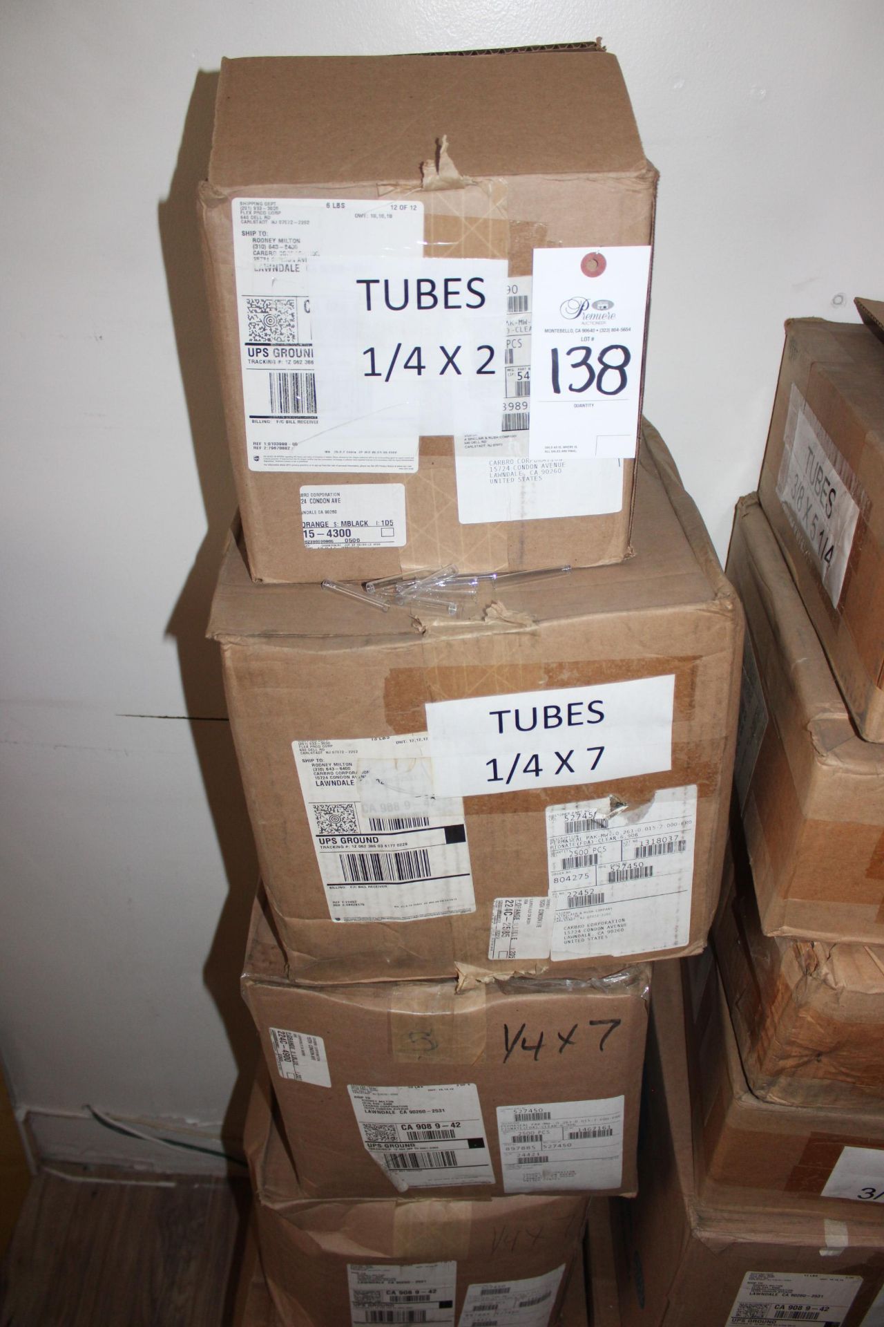 TUBES FOR STORING DRILL BITS / TOOLING ENDMILLS 1/4 X 7