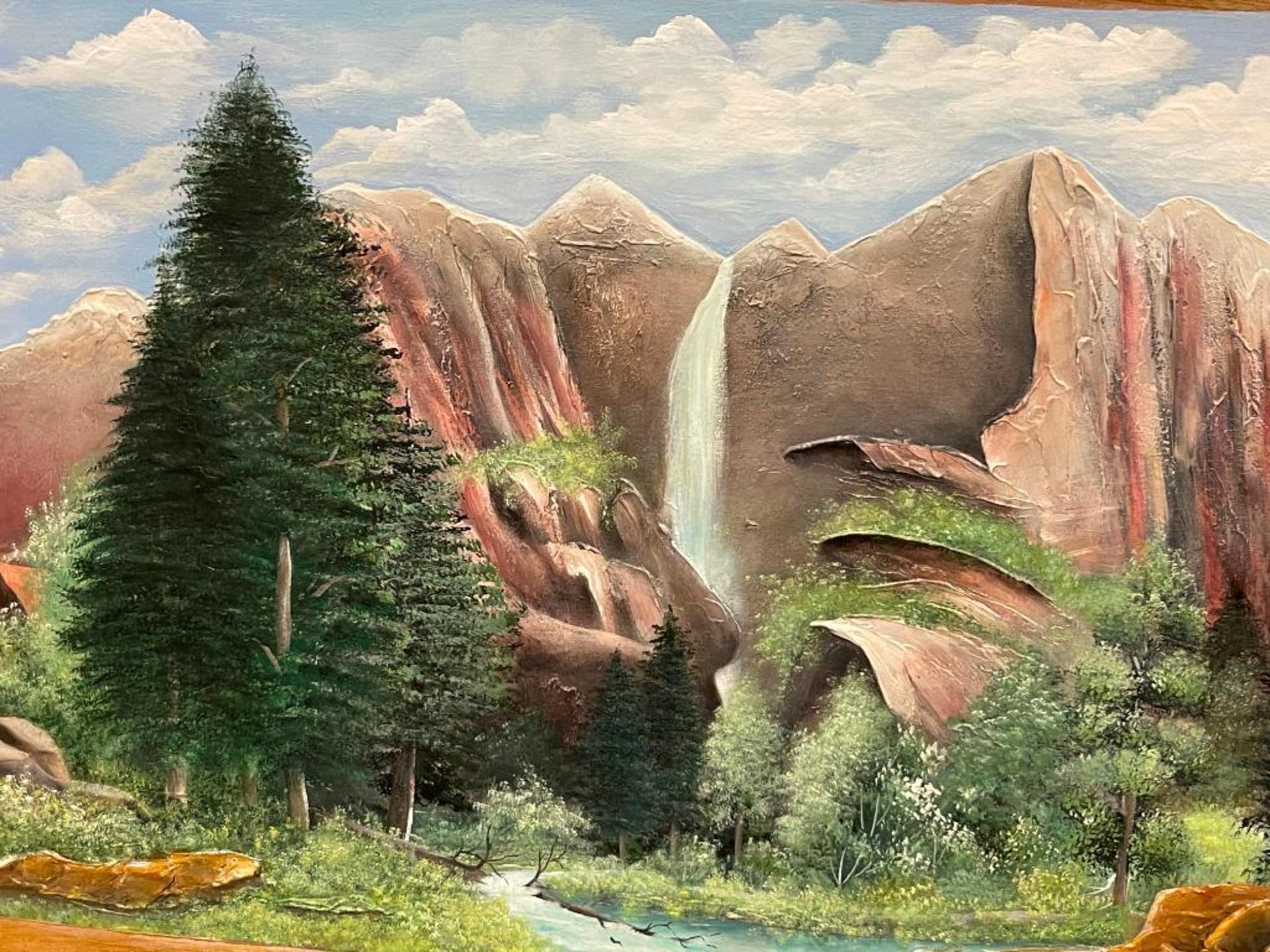 INCREDIBLE MIXED MEDIA PAINTING ON CANVAS "ROCKY MOUNTAIN HIGH" BY JOSEPH ANTHONY - Image 14 of 16