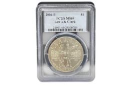 2004-P U.S. LEWIS & CLARK SILVER DOLLAR PCGS MS69