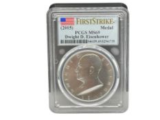 2015 U.S. EISENHOWER FIRST STRIKE MEDAL PCGS MS69