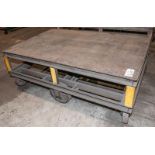 Rolling steel cart approx. 72" x 48"