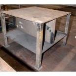 Steel workbench/welding table, 48" x 48" TOP, approx. 36 1/2" T