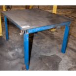 Steel table approx. 60" x 48" x 35 1/2" tall