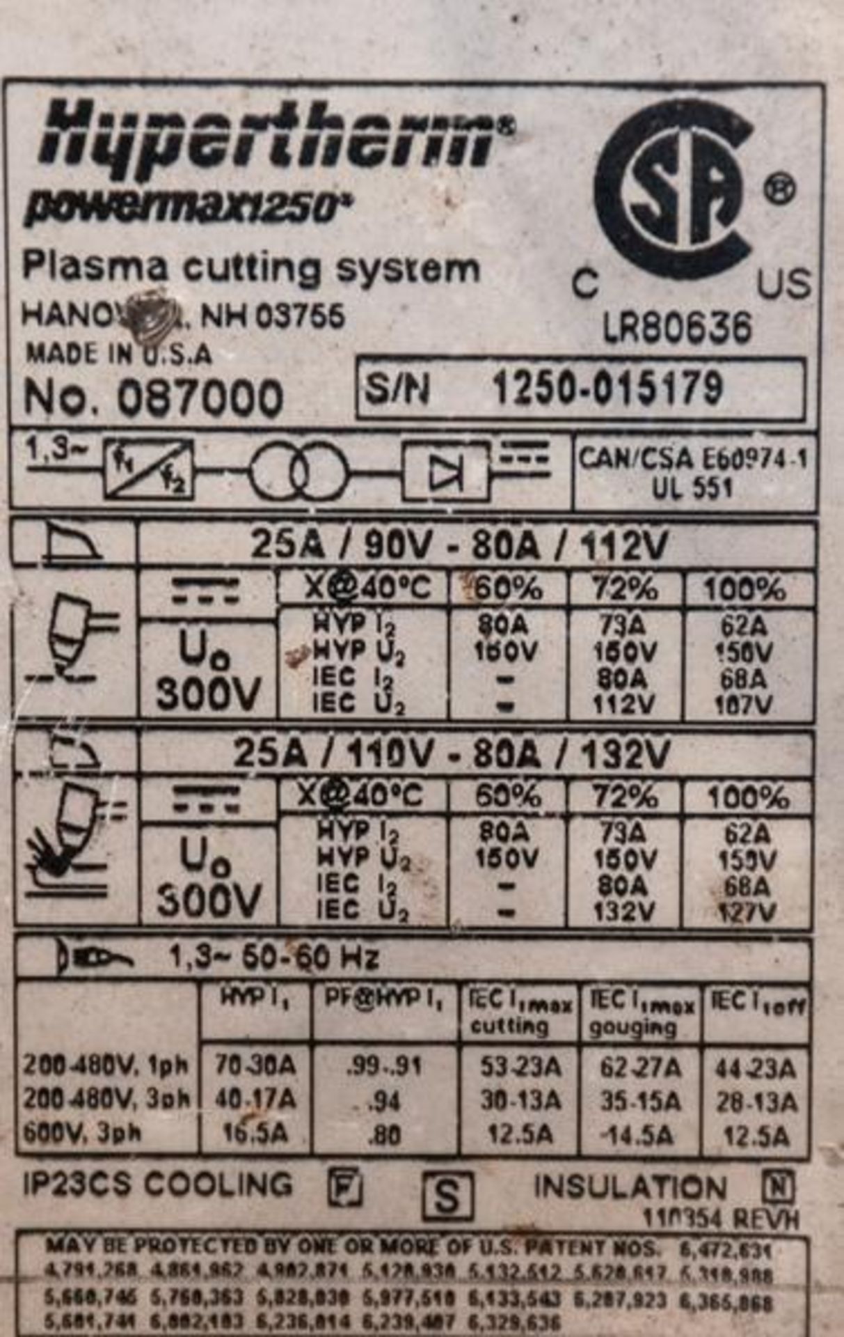 Hypertherm Powermax 1250 G3 Plasma Cutter - Image 3 of 4