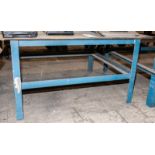 Steel table approx. 48" x 40" x 24"T, (NO Contents steel table only)