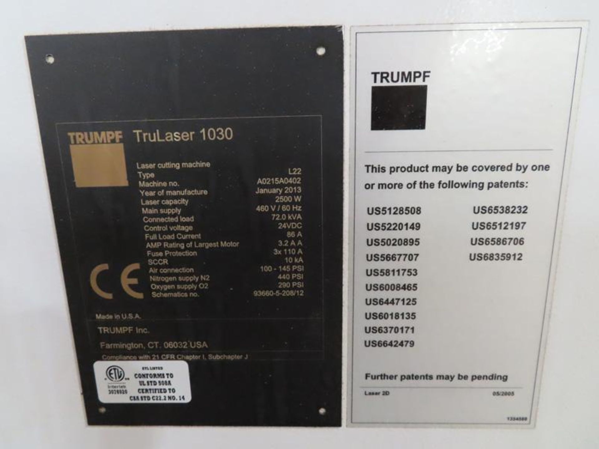Trumpf Trulaser 1030 CNC Laser Cutting Machine - Image 6 of 10