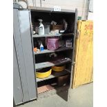 2-Door Steel Cabinet W/ Contents