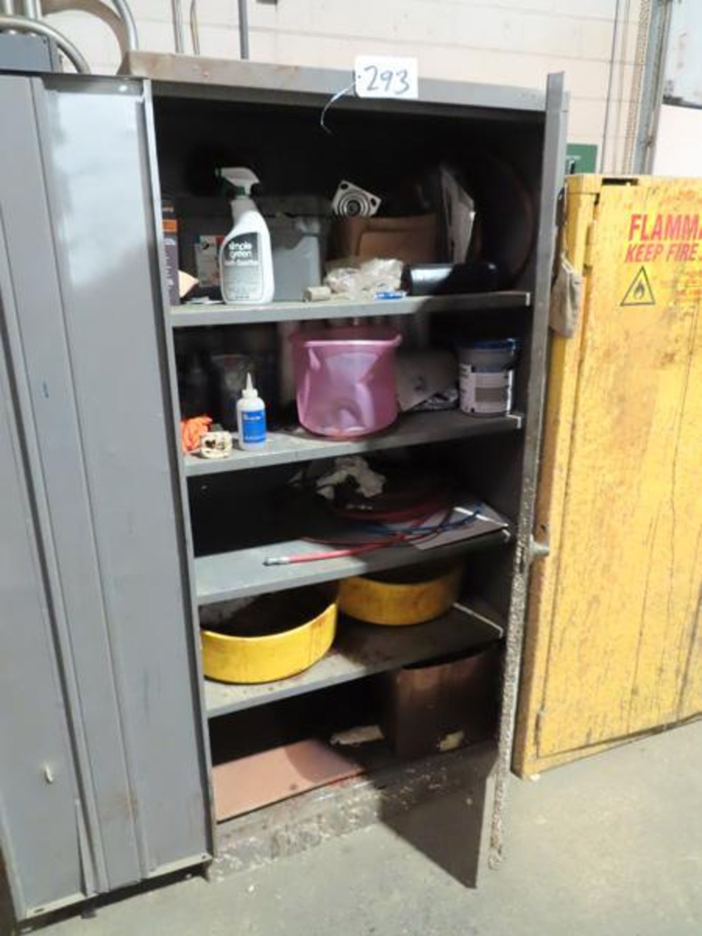 2-Door Steel Cabinet W/ Contents