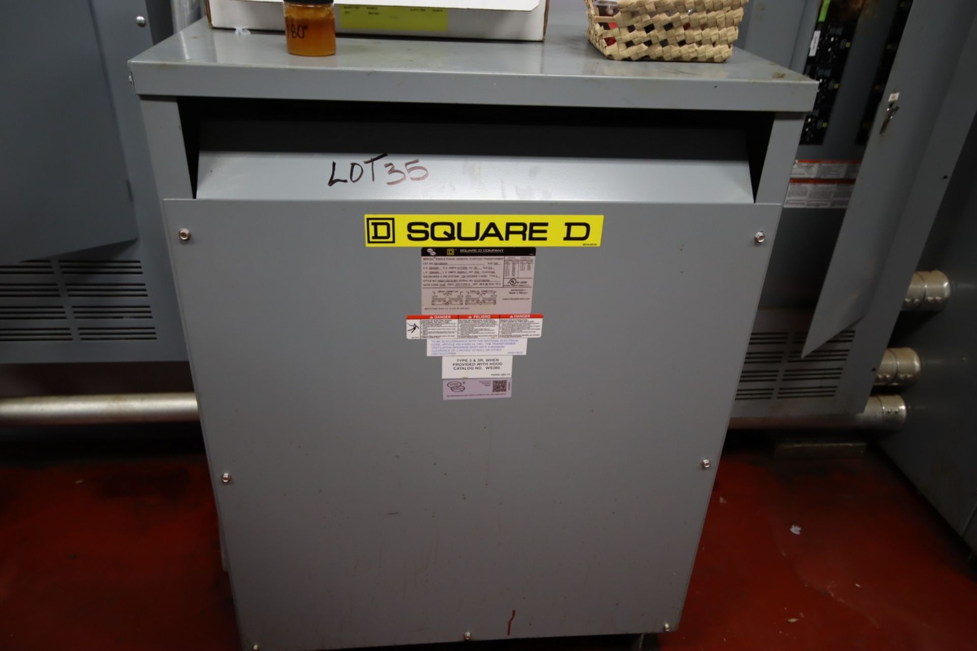 2019 Square D Dry Type Transformer 100 KVA High 240/480, Low 120/240, Single Phase