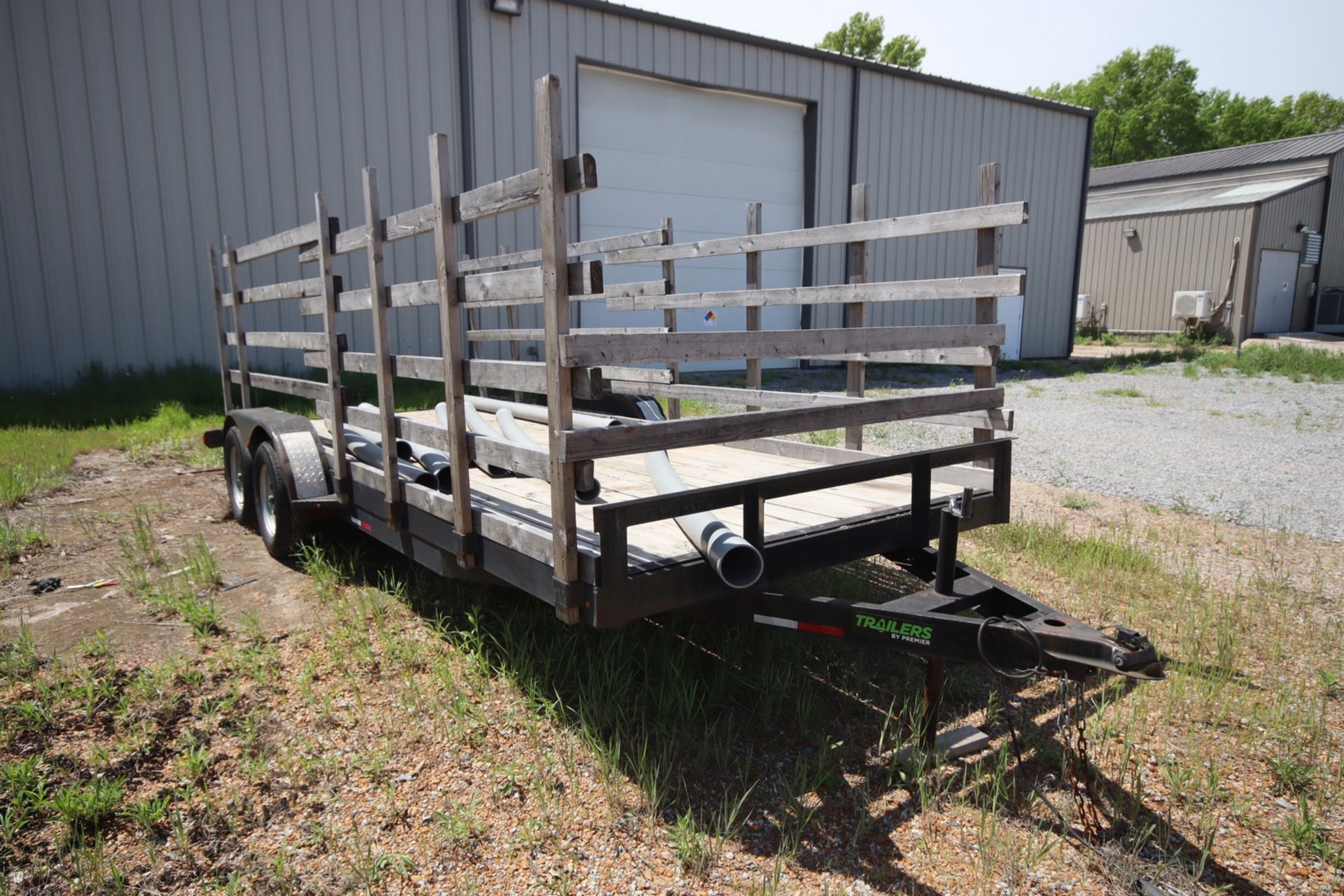 2021 Trailers by Premier Double Axle Wood Floor Trailer with Wood Side Racks, - Image 2 of 11