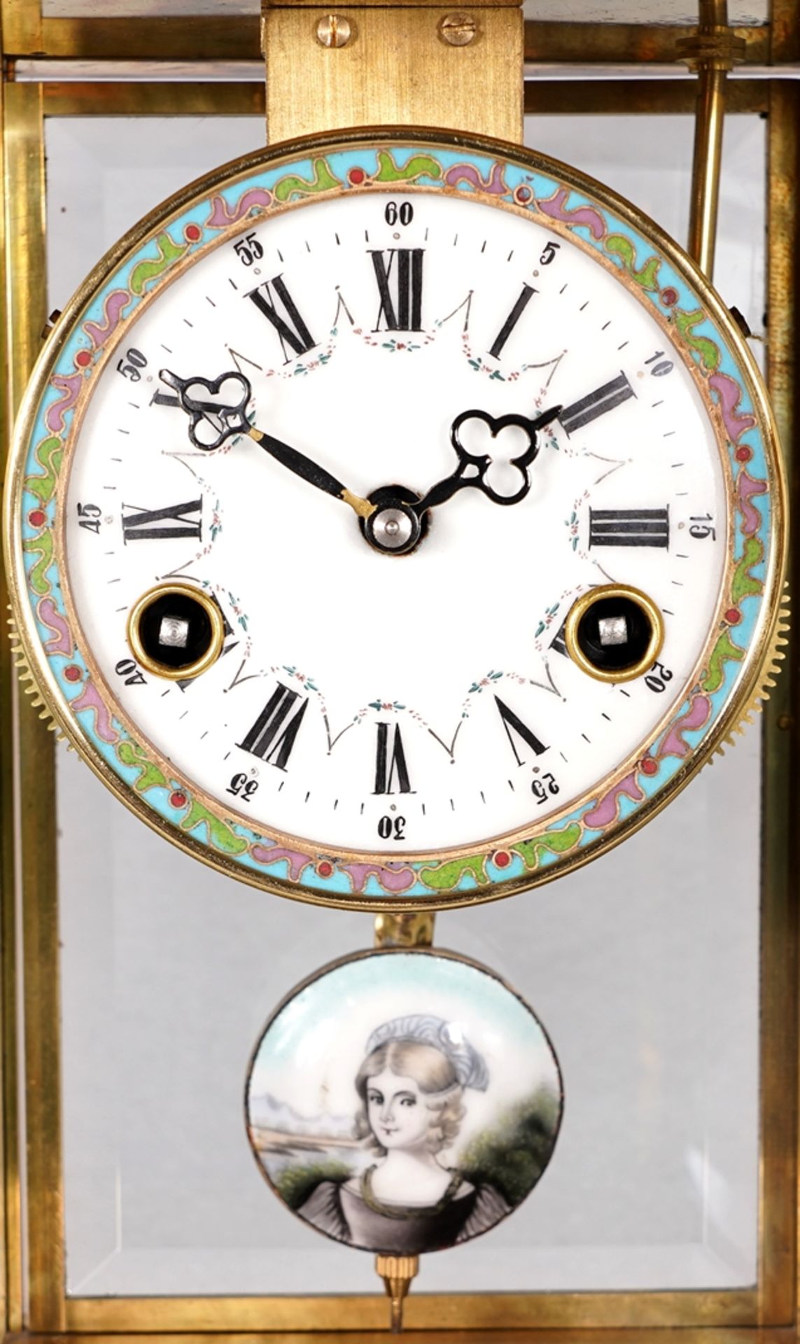 Cloisonné mantel clock - Image 2 of 6