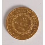 Goldmünze 20 Francs