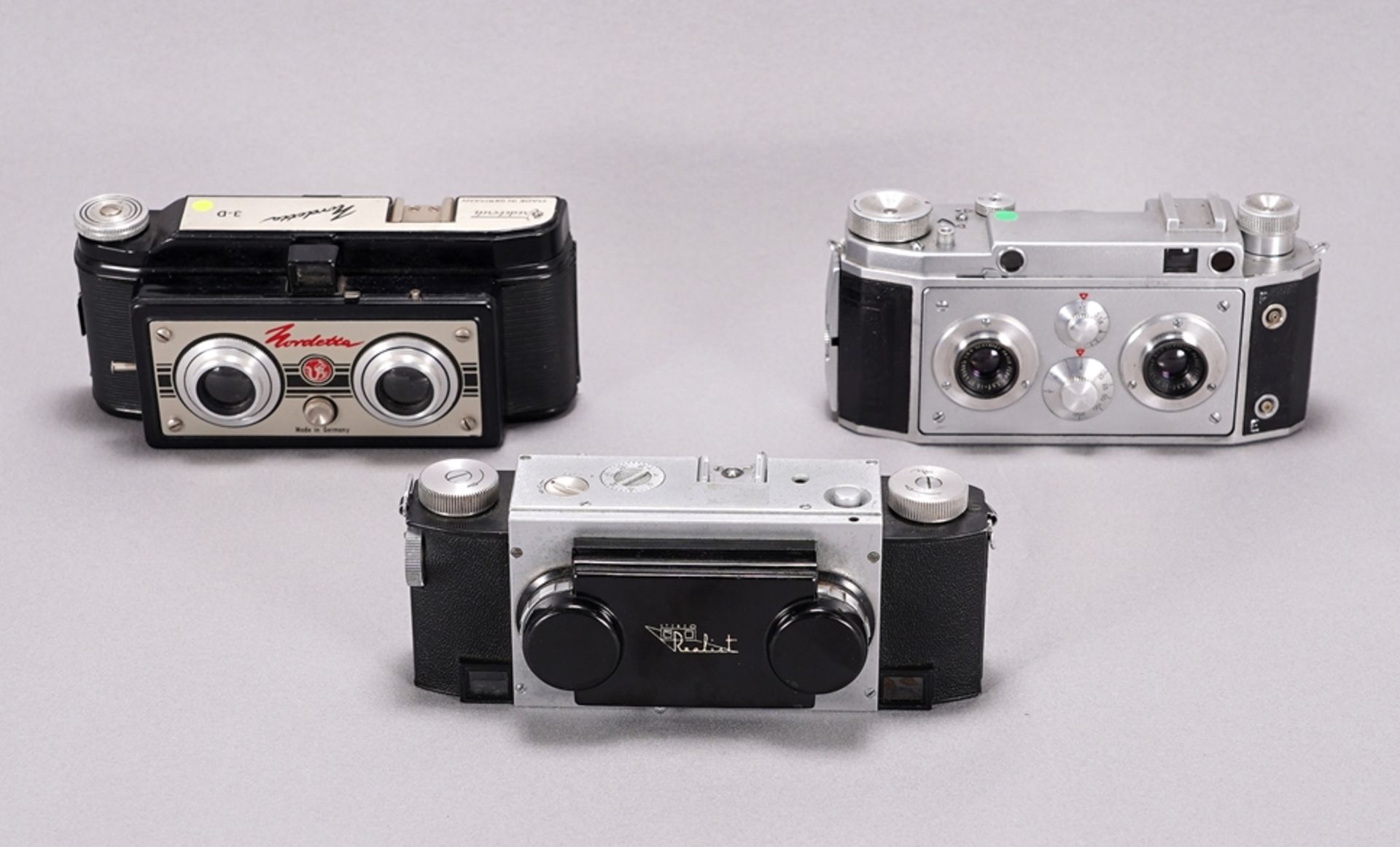 Three stereo cameras