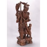 Large Chinese wooden figure