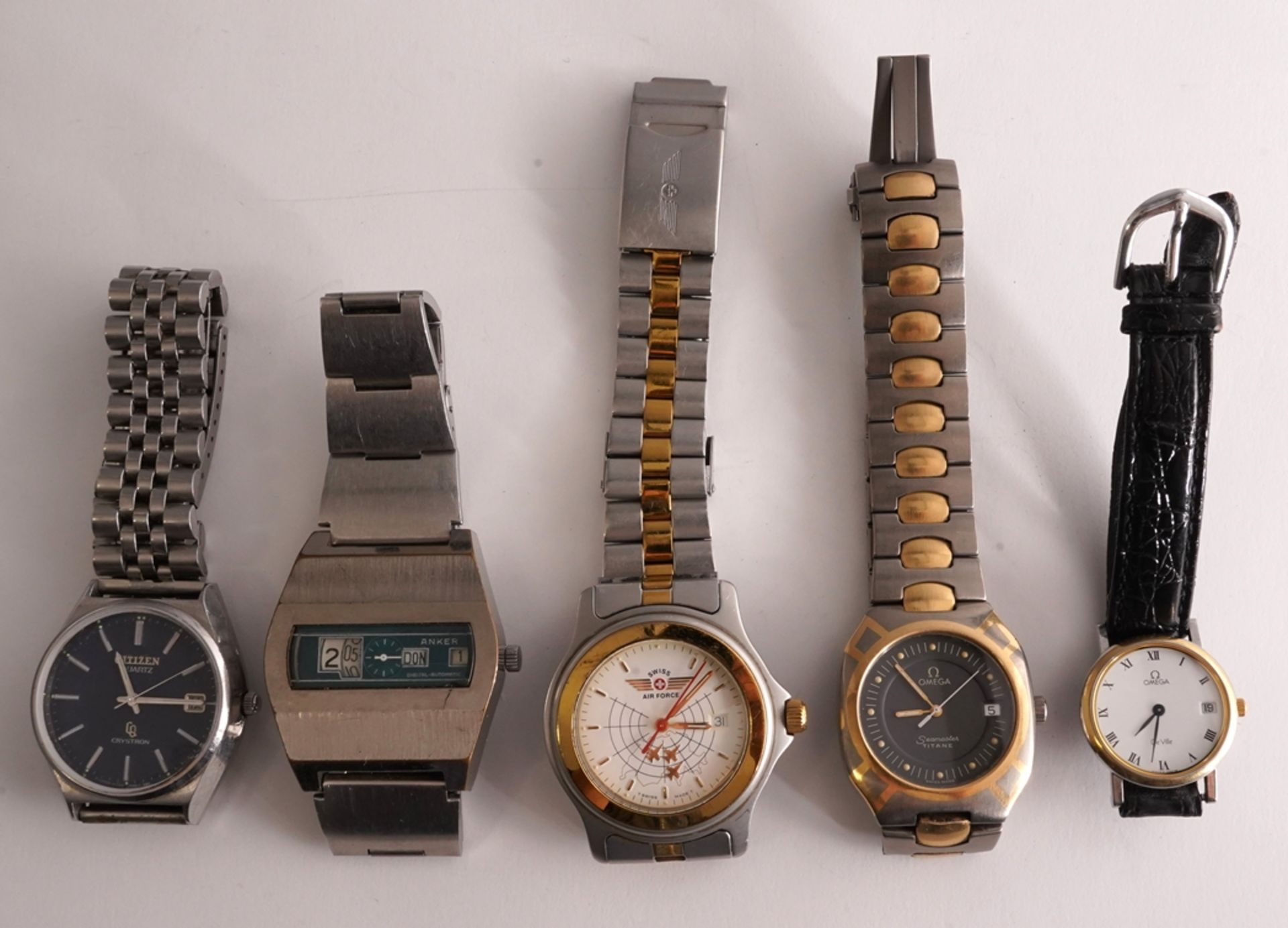 Fünf Vintage Armbanduhren