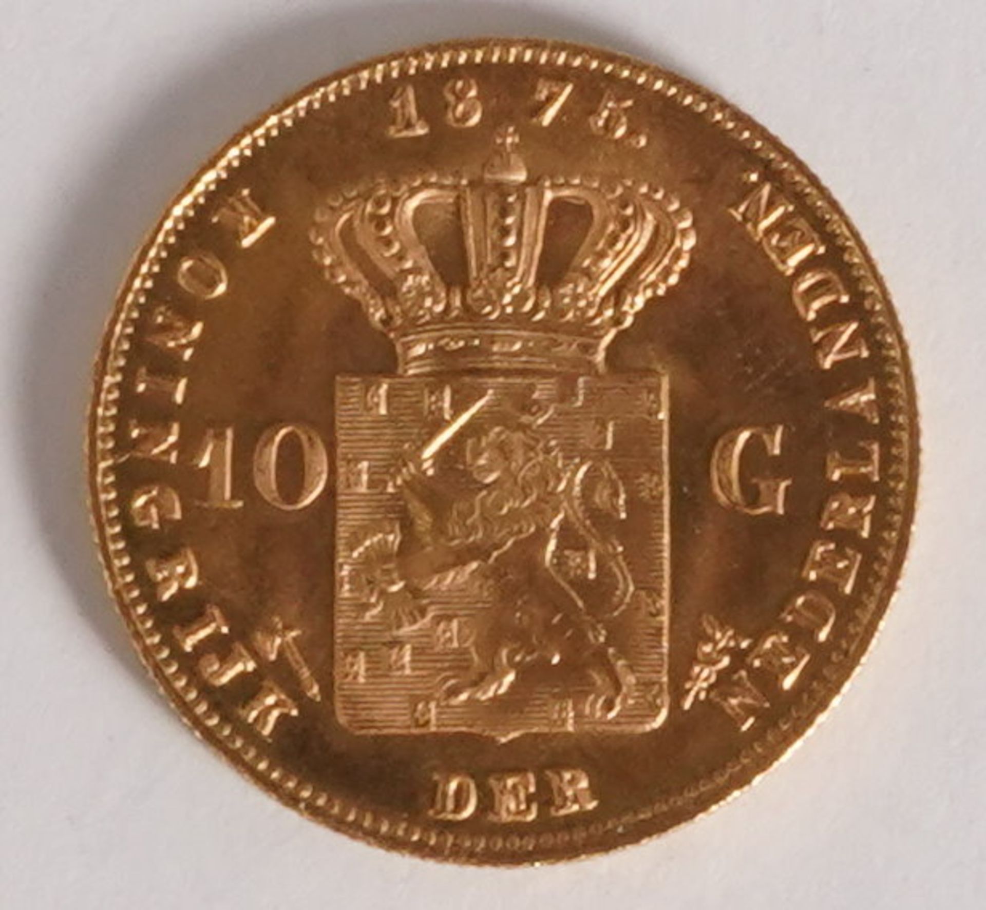 Gold coin 10 guilders - Image 2 of 2