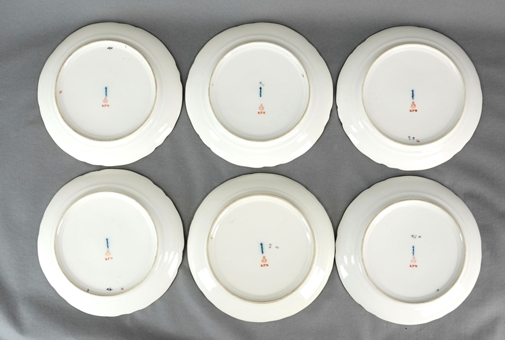 6 fruit plates KPM - Image 3 of 4