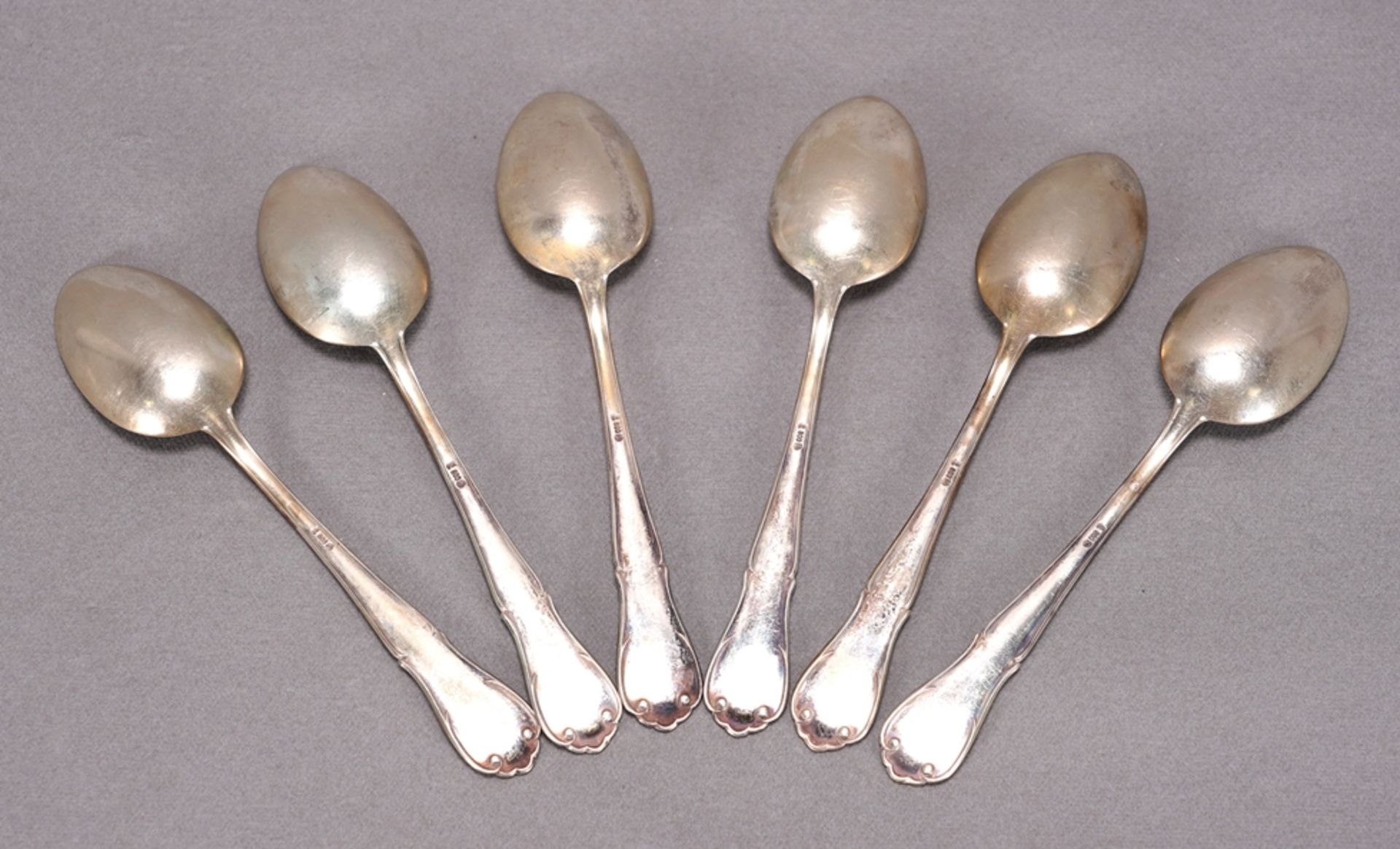 Six dessert spoons - Image 2 of 3