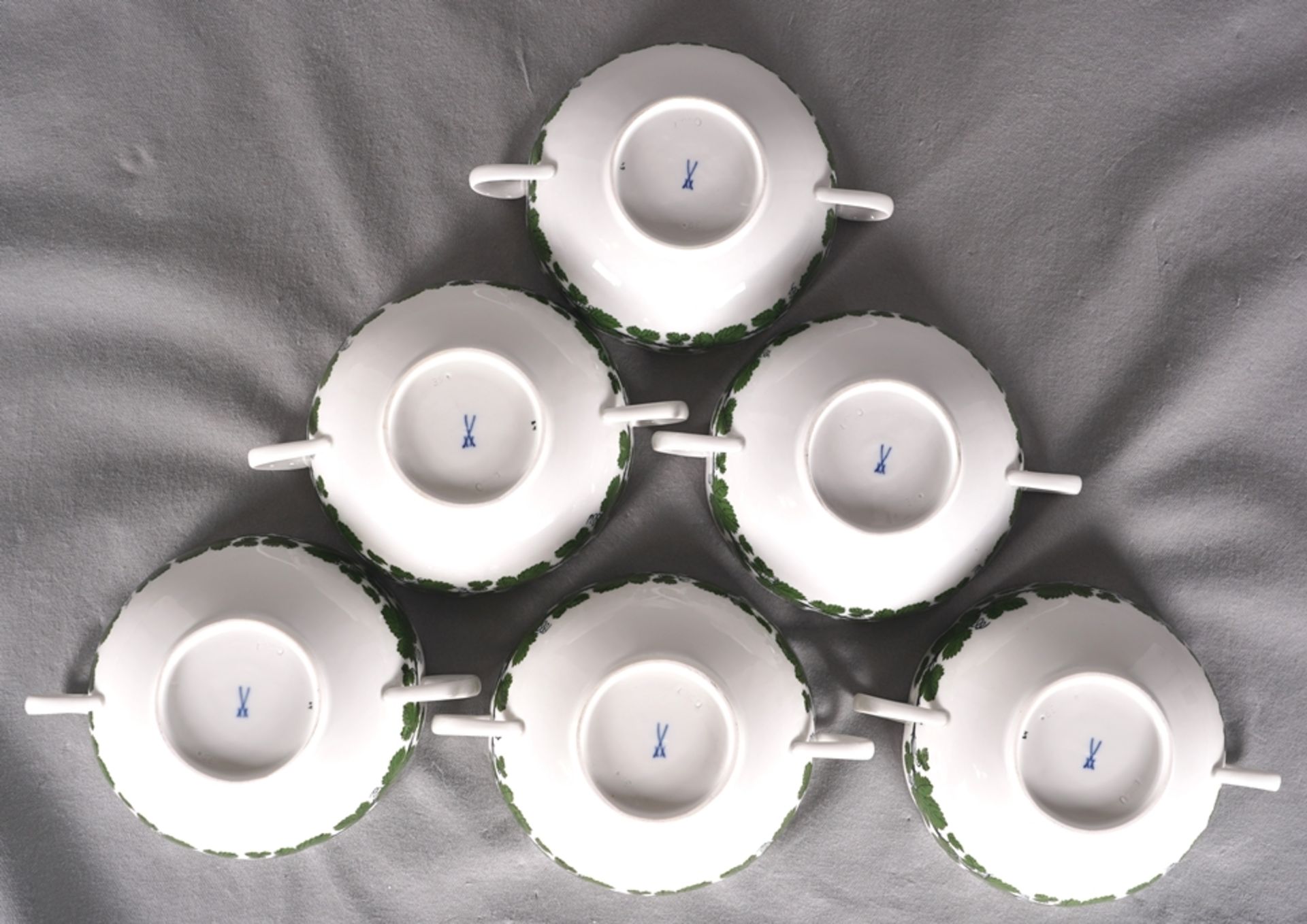 Six Meissen soup bowls - Image 2 of 7