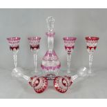 Wine glasses with carafe