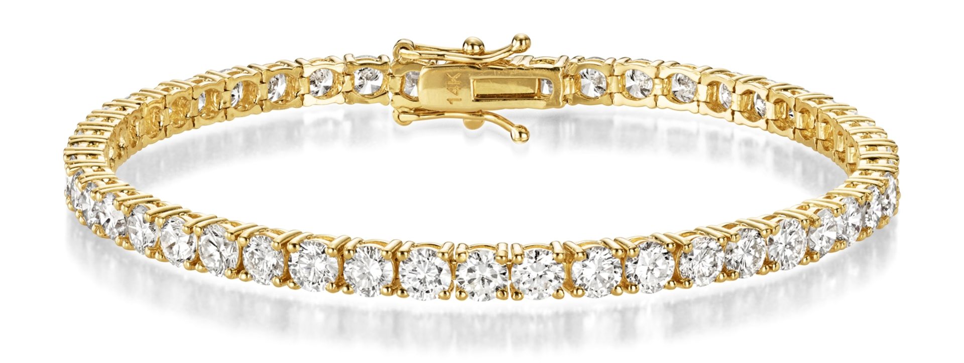 Alliance bracelet with brilliant-cut diamonds totalling over 9 carats