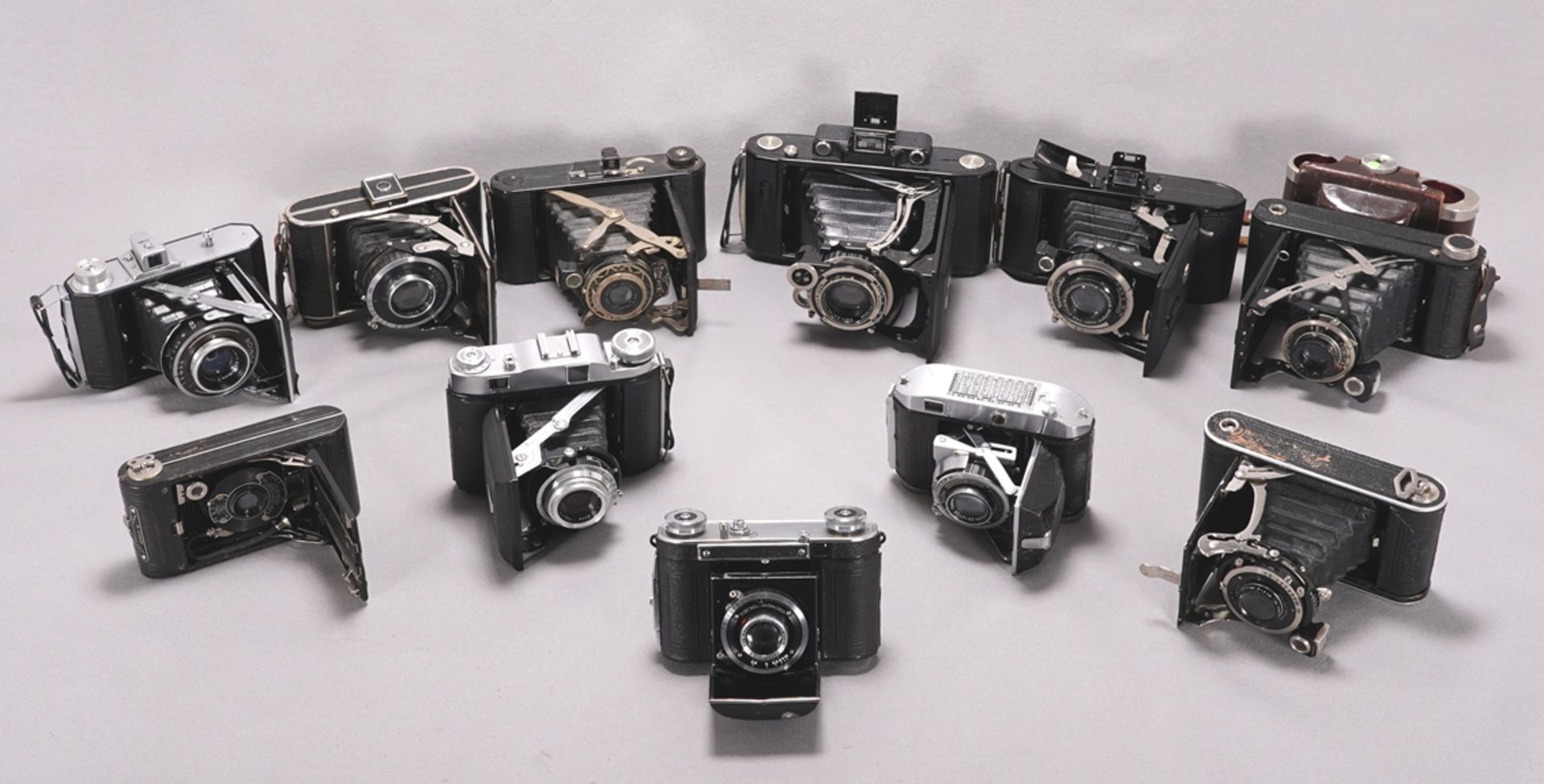 Collection of folding cameras
