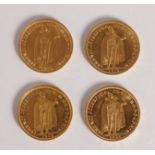 Vier Goldmünzen