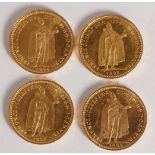 Vier Goldmünzen