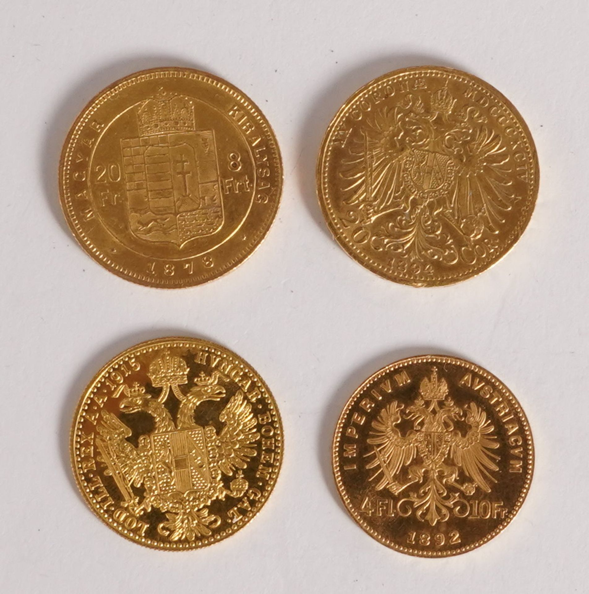 Vier Goldmünzen Österreich/Ungarn - Bild 2 aus 2