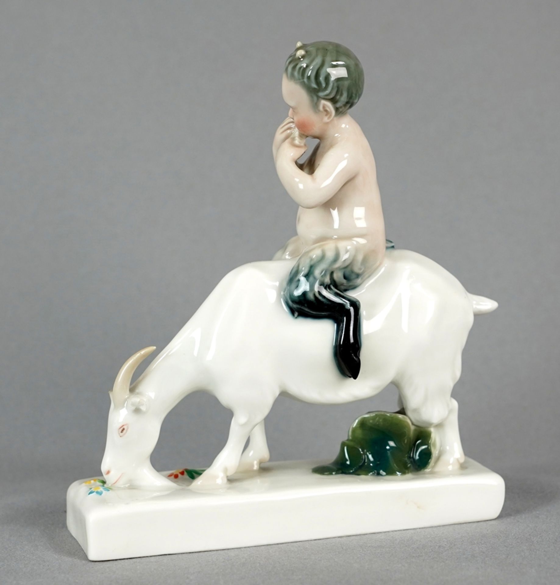 Faun on a goat Meissen - Image 2 of 5