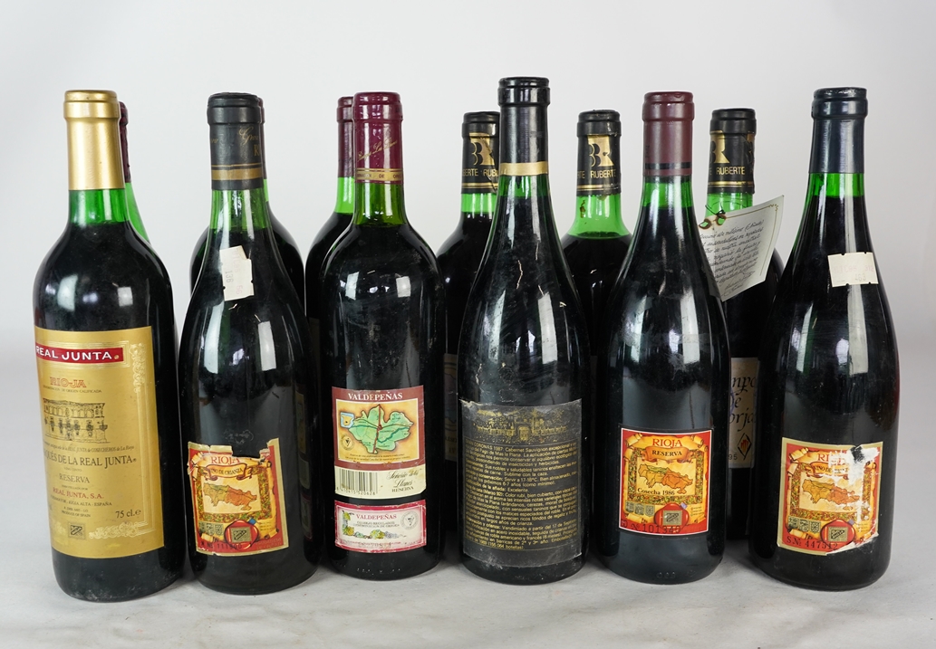 Spanischer Wein Jerez 6 Buchstaben Zwölf Flaschen Spanischer WeinUnter anderem Rioja, Valdepenas, Campo de
