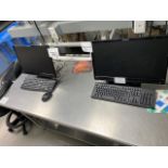 Lot (2) Computer Monitors & Keyboards