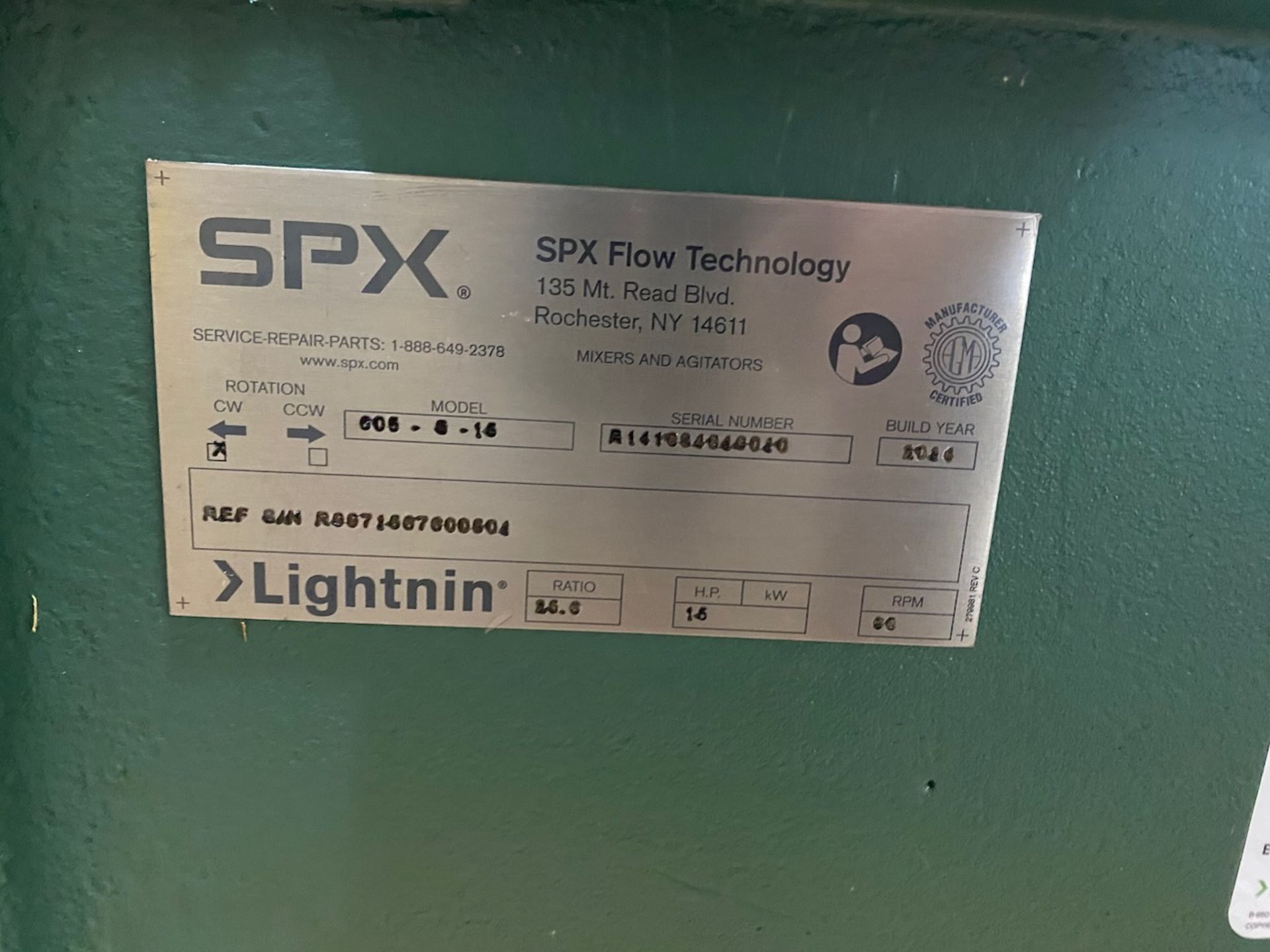 SPX Lightnin Gearbox - Image 2 of 2