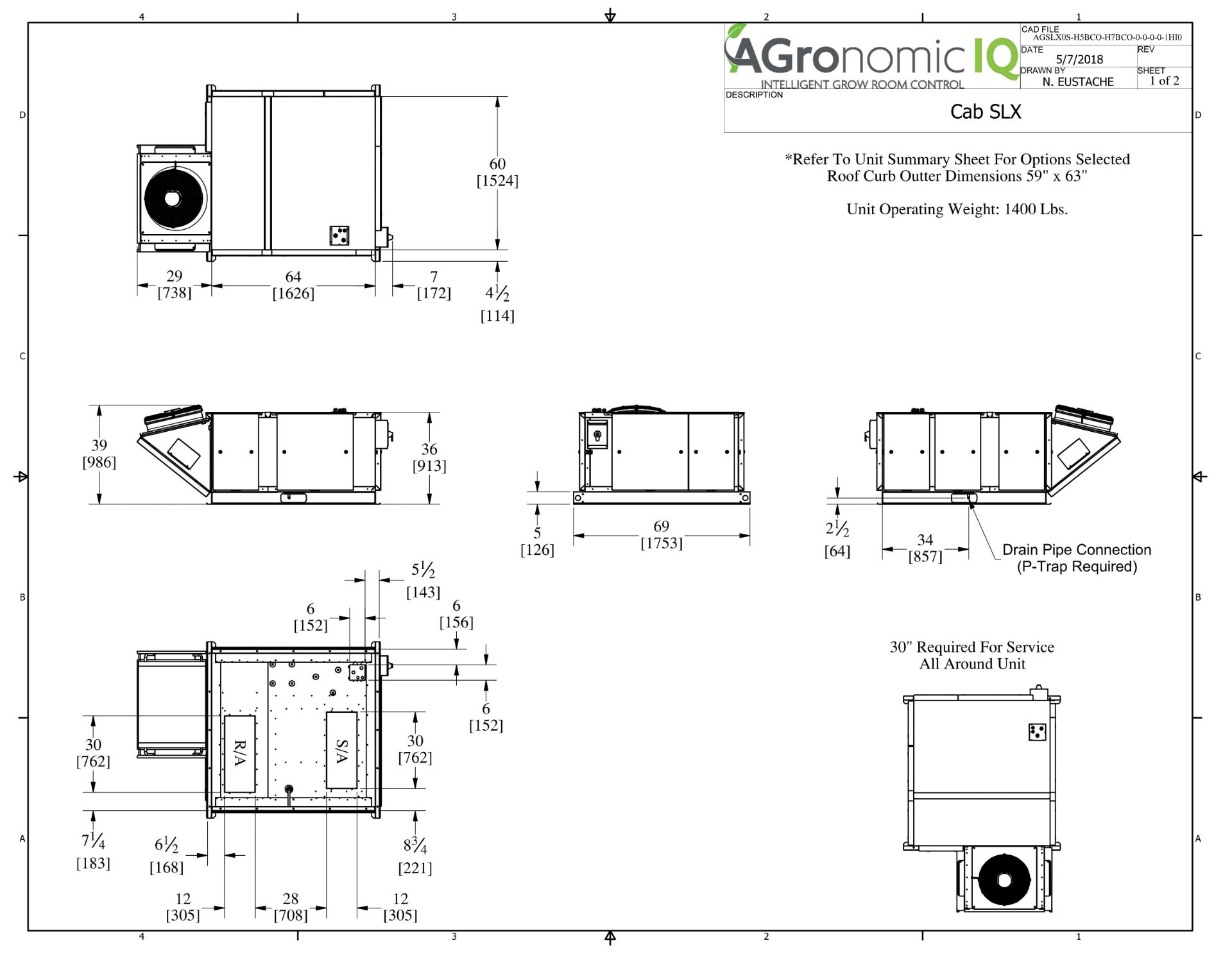Agronomic IQ 8-Ton Compressor Dehumidifier - Unused on OEM Skid- Air Handling Unit - Image 5 of 6